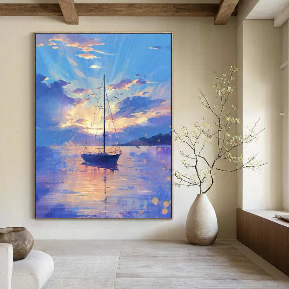 blue nature wall art